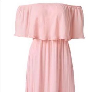 Pink off shoulder dress size 24